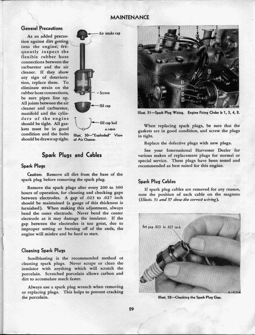 Firing Order help Please Farmall Cub